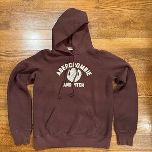 Abercrombie & Fitch Brown Hoodie, A&F Y2K Sweatshirt